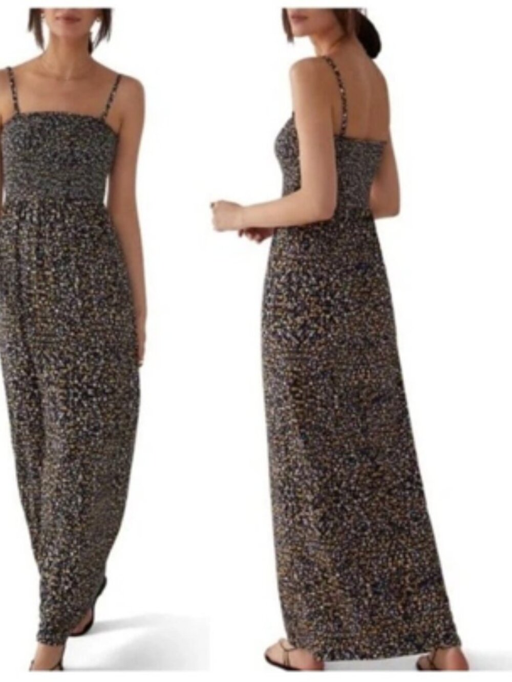 Women's FAVORITE DAUGHTER The Apartment Smocked Floral Maxi Dress - Sz L